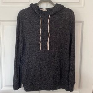 Express One Eleven Soft Charcoal Gray hoodie with front pocket Size S